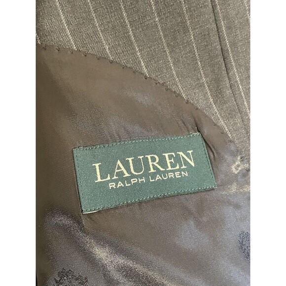 $699 NWT RALPH LAUREN ULTRAFLEX PINSTRIPE BLACK SUIT JACKET MEN’S 46R - Picture 13 of 14